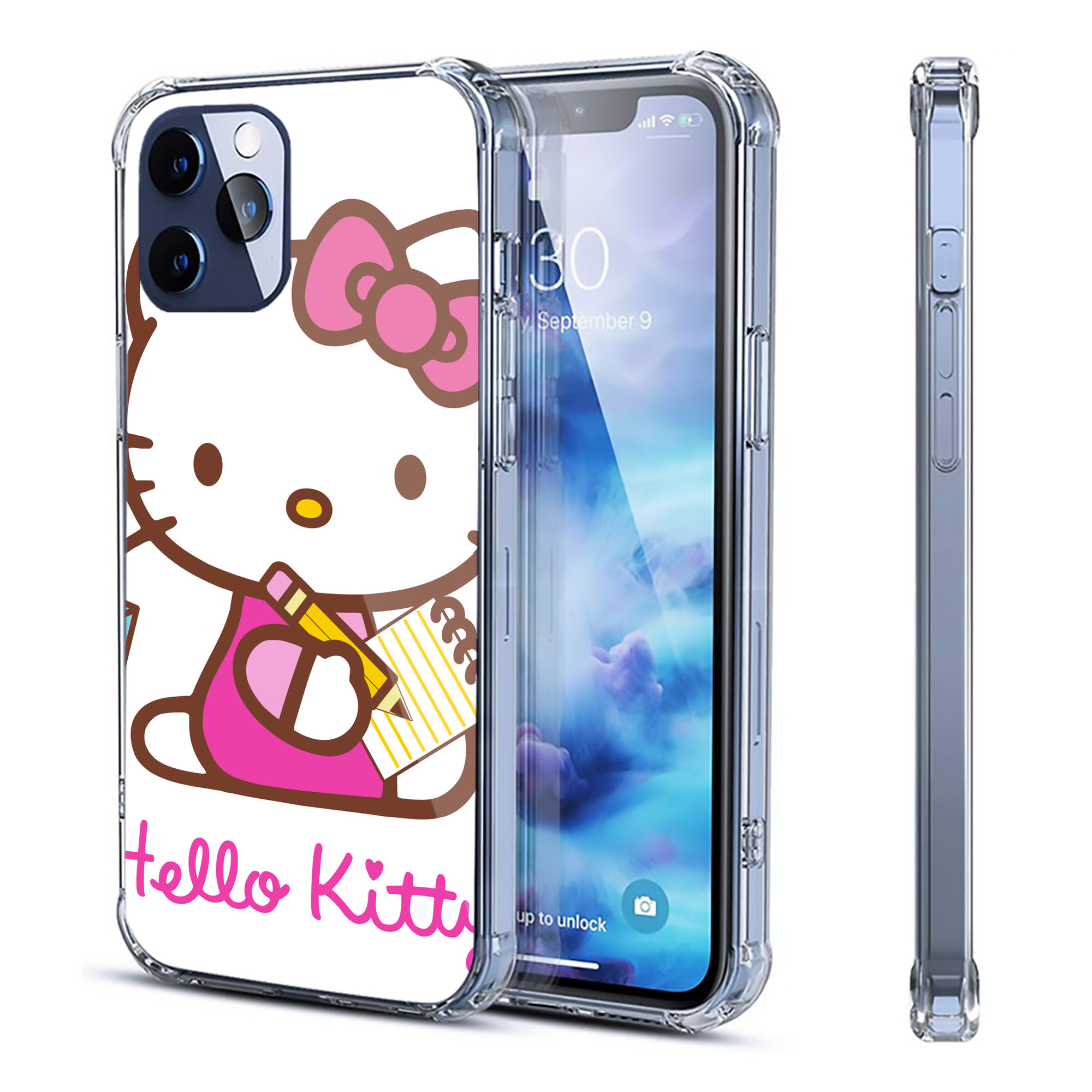 （画像用） Hello Kitty ハローキティ 【iPhone 12シリーズ対応】透明スマホケース（クリアソフトケース）